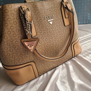 GUESS Tan and Brown Women's Bag Purse